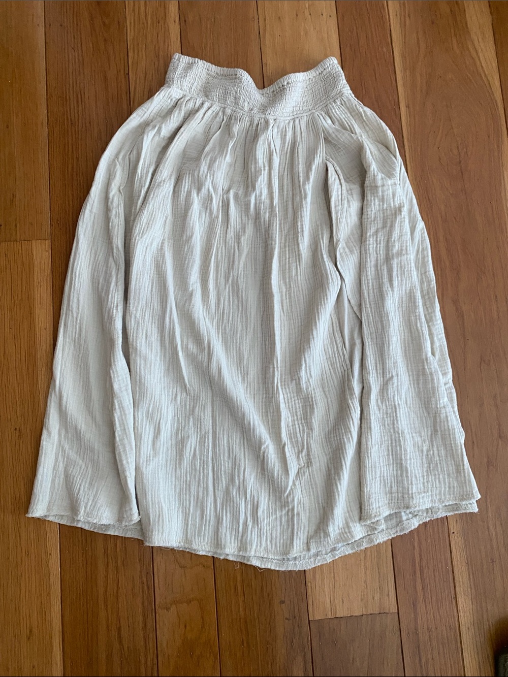 aerie Cream Maxi Peasant Skirt Large